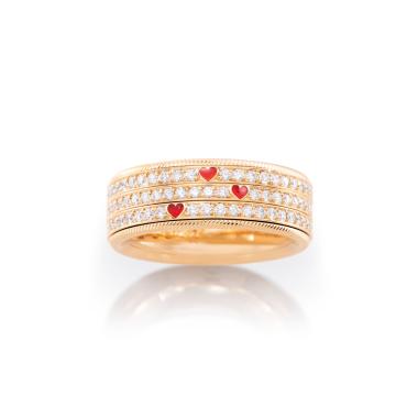 Ringe, Gelbgold, Wellendorff Ring DREI HERZEN. EINE LIEBE.
