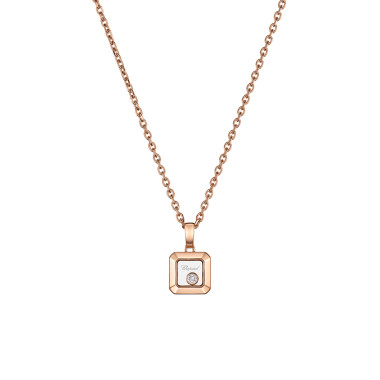 Halsschmuck, Roségold, Chopard Happy Diamonds Icons Anhänger mit Halskette
