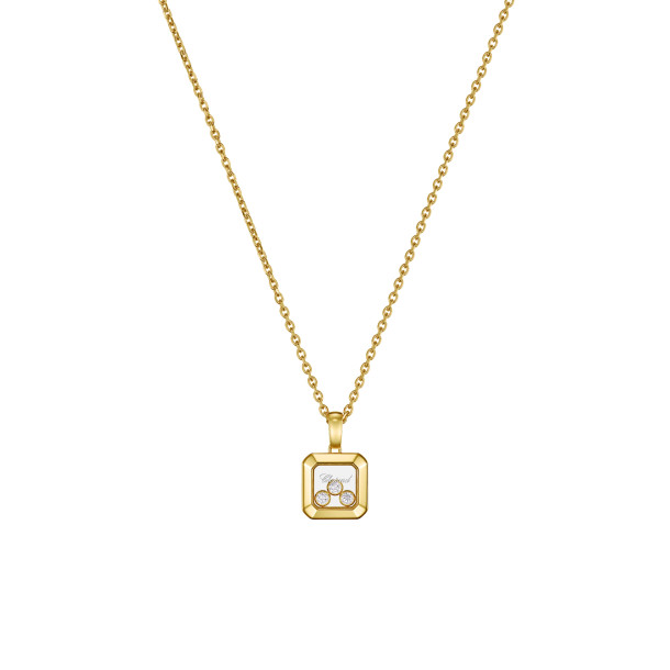         Gelbgold, Halsschmuck, Chopard Happy Diamonds Icons Anhänger mit Halskette