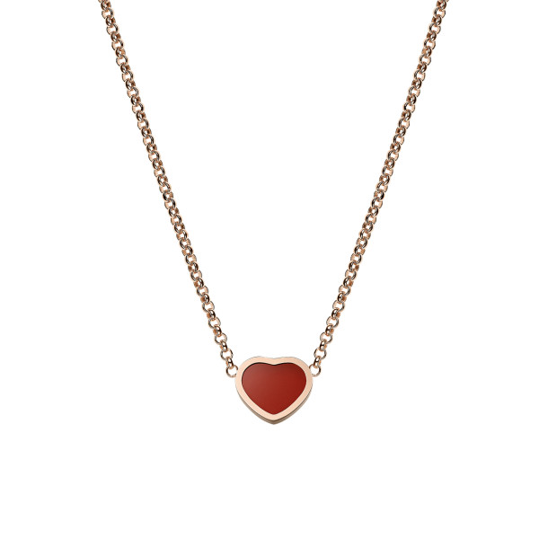         Roségold, Halsschmuck, Chopard Happy Hearts Halskette