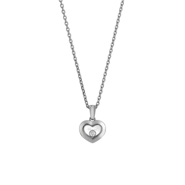         Weißgold, Halsschmuck, Chopard Happy Diamonds Icons Anhänger mit Halskette