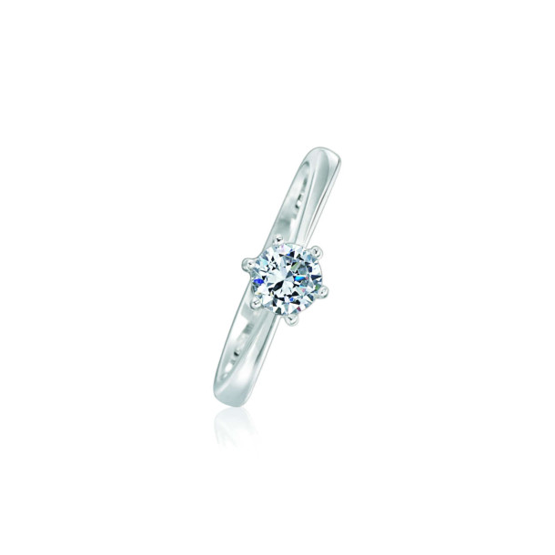         Weißgold, Ringe, Heinz Mayer Solitairring 0.10 ct.