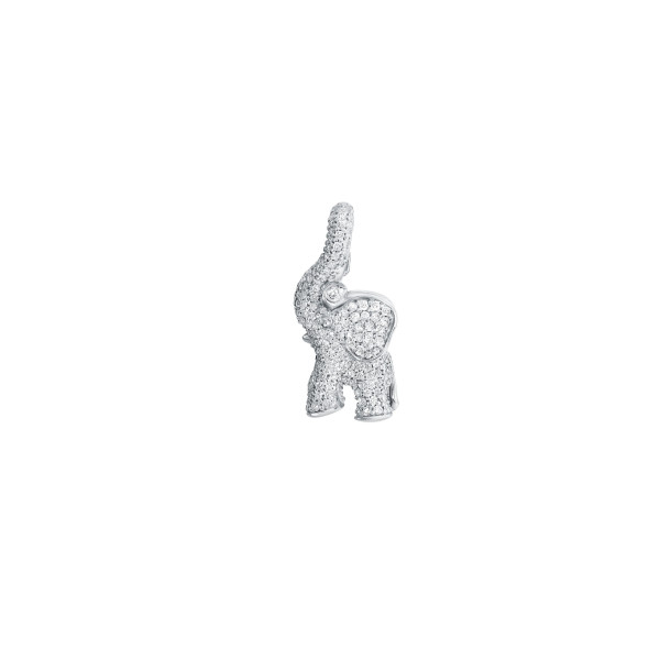        Weißgold, Halsschmuck, Ole Lynggaard Copenhagen Elephant Anhänger mittel mit Diamant-Pavé