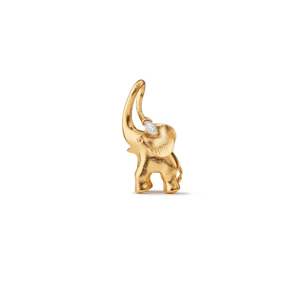         Gelbgold, Halsschmuck, Ole Lynggaard Copenhagen Elephant Anhänger groß
