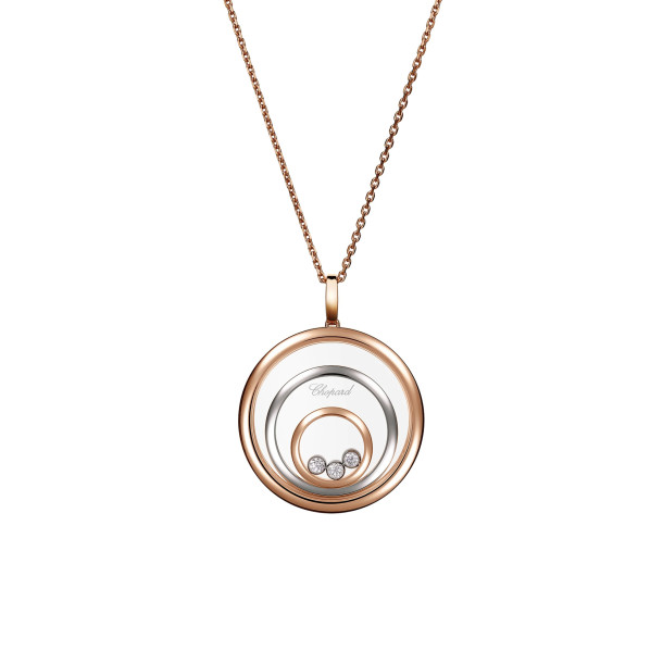         Weißgold, Halsschmuck, Chopard Happy Spirit Anhänger mit Halskette