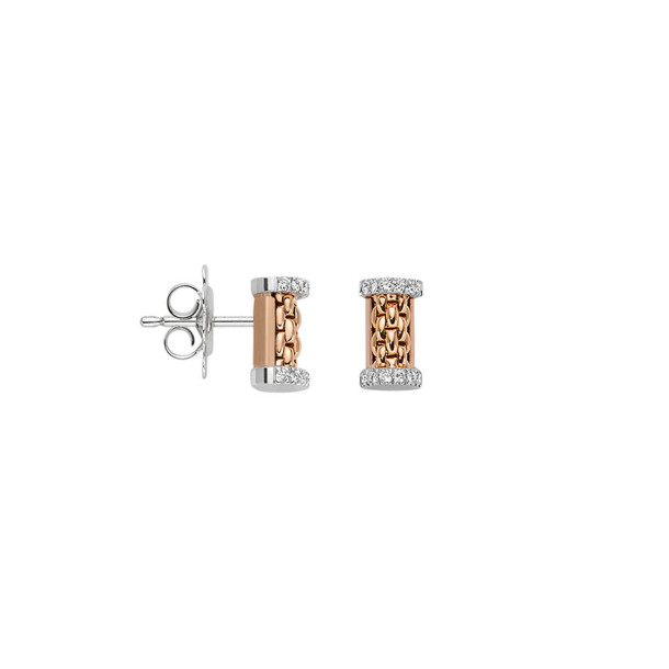         Roségold &amp; Weißgold, Ohrringe, FOPE Essentials Ohrstecker