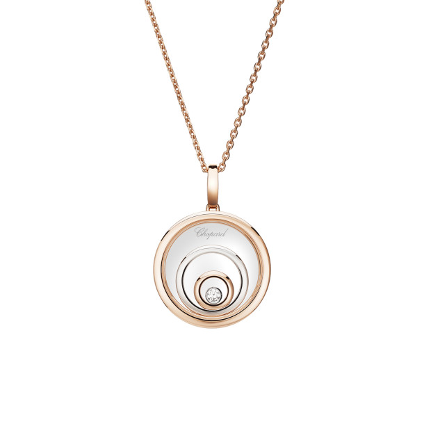         Weißgold, Halsschmuck, Chopard Happy Spirit Anhänger mit Halskette