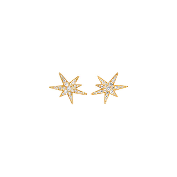         Gelbgold, Ohrringe, Ole Lynggaard Copenhagen Funky Stars Ohrstecker klein