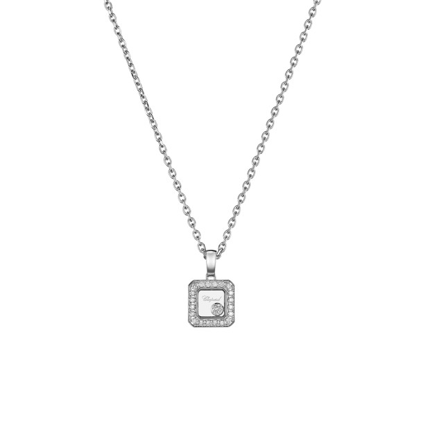         Weißgold, Halsschmuck, Chopard Happy Diamonds Icons Anhänger mit Halskette