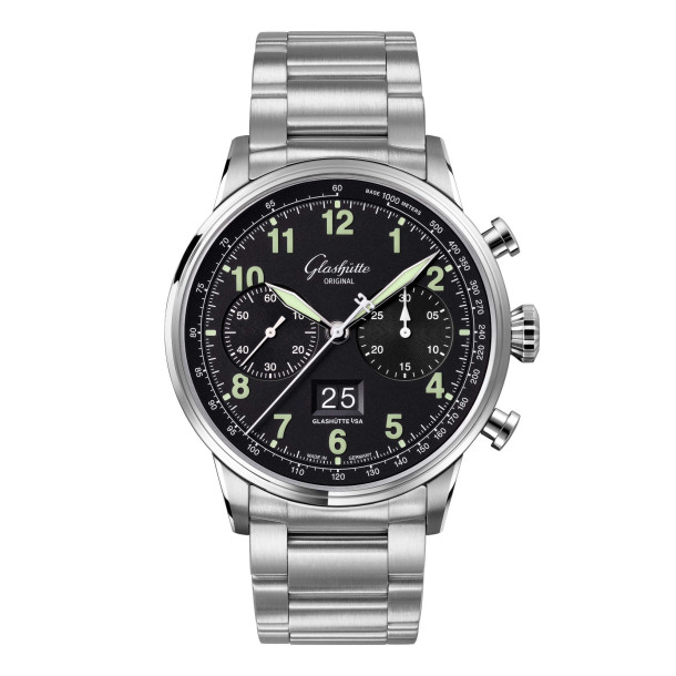         Damen- und Herrenuhr, Automatik, Glashütte Original Senator Chronograph Navigator