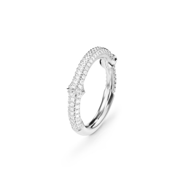         Weißgold, Ringe, Ole Lynggaard Copenhagen Nature Ring IV mit Diamant-Pavé