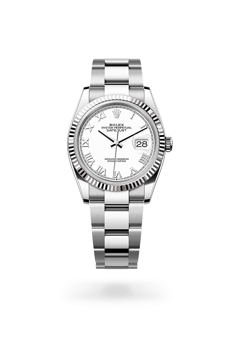 Rolex Datejust 36 M126234-0026 Herrenuhr - Oyster, 36 mm, Edelstahl Oystersteel und Weißgold