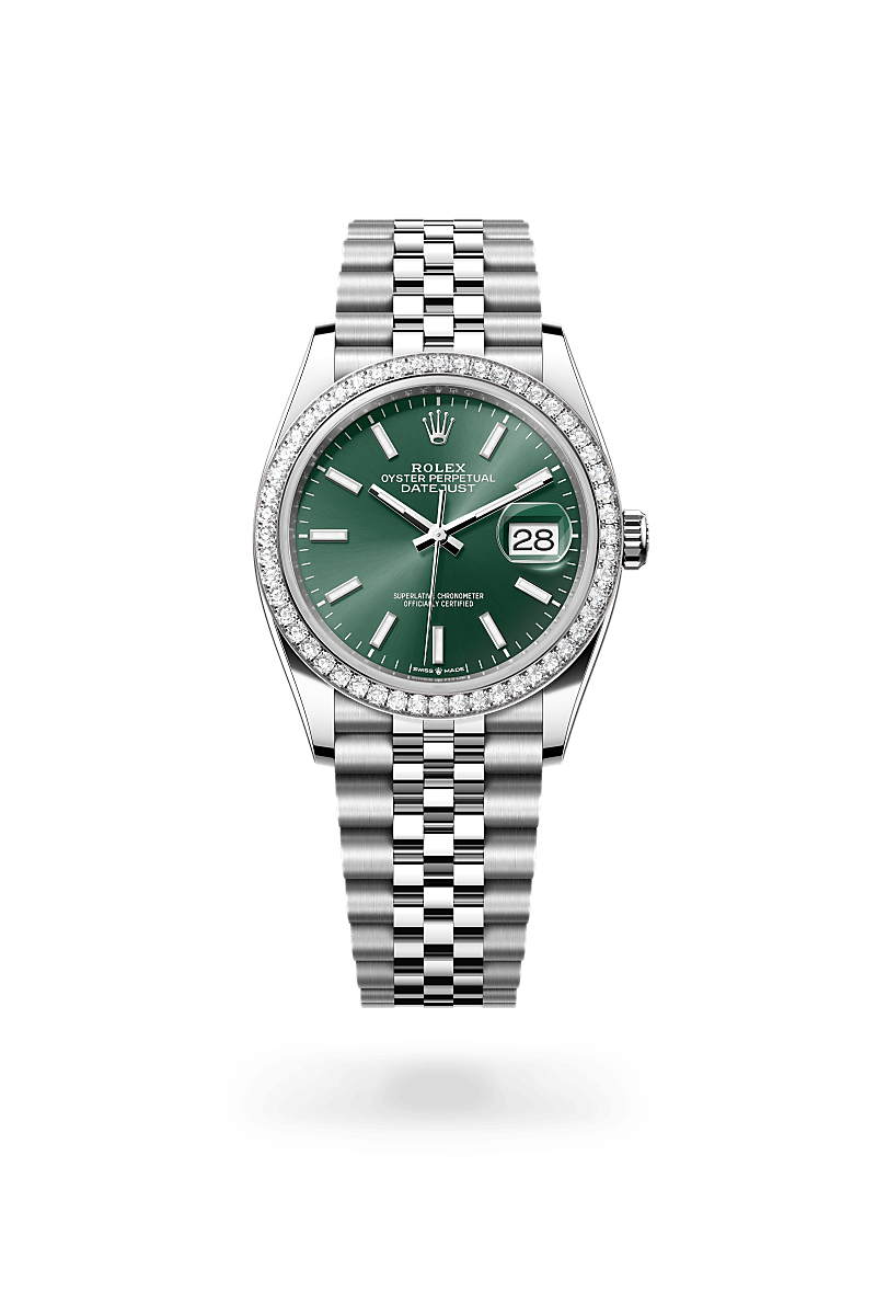 Rolex Datejust 36 M126284RBR-0043 Herrenuhr - Oyster, 36 mm, Edelstahl Oystersteel und Weißgold mit Diamanten