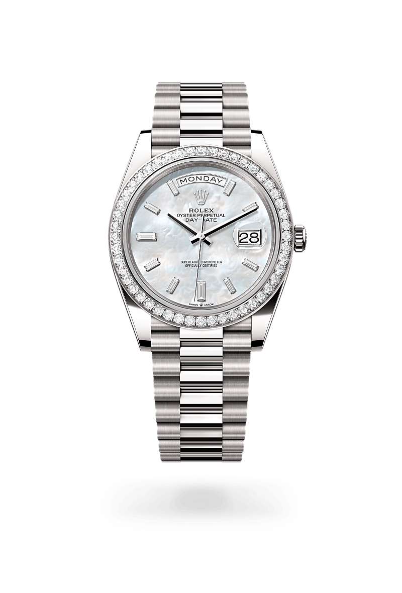 Rolex Day-Date 40 M228349RBR-0046 Herrenuhr - Oyster, 40 mm, Weißgold mit Diamanten