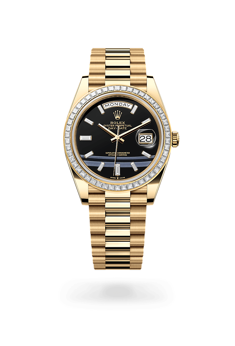 Rolex Day-Date 40 M228398TBR-0038 Herrenuhr - Oyster, 40 mm, Gelbgold mit Diamanten