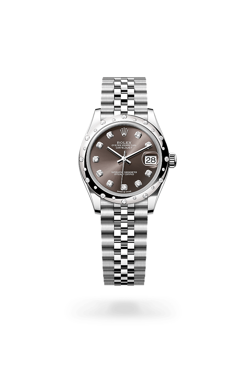 Rolex Datejust 31 Herrenuhr (M278344RBR-0008) Oyster, 31 mm, Edelstahl Oystersteel und Weißgold mit Diamanten