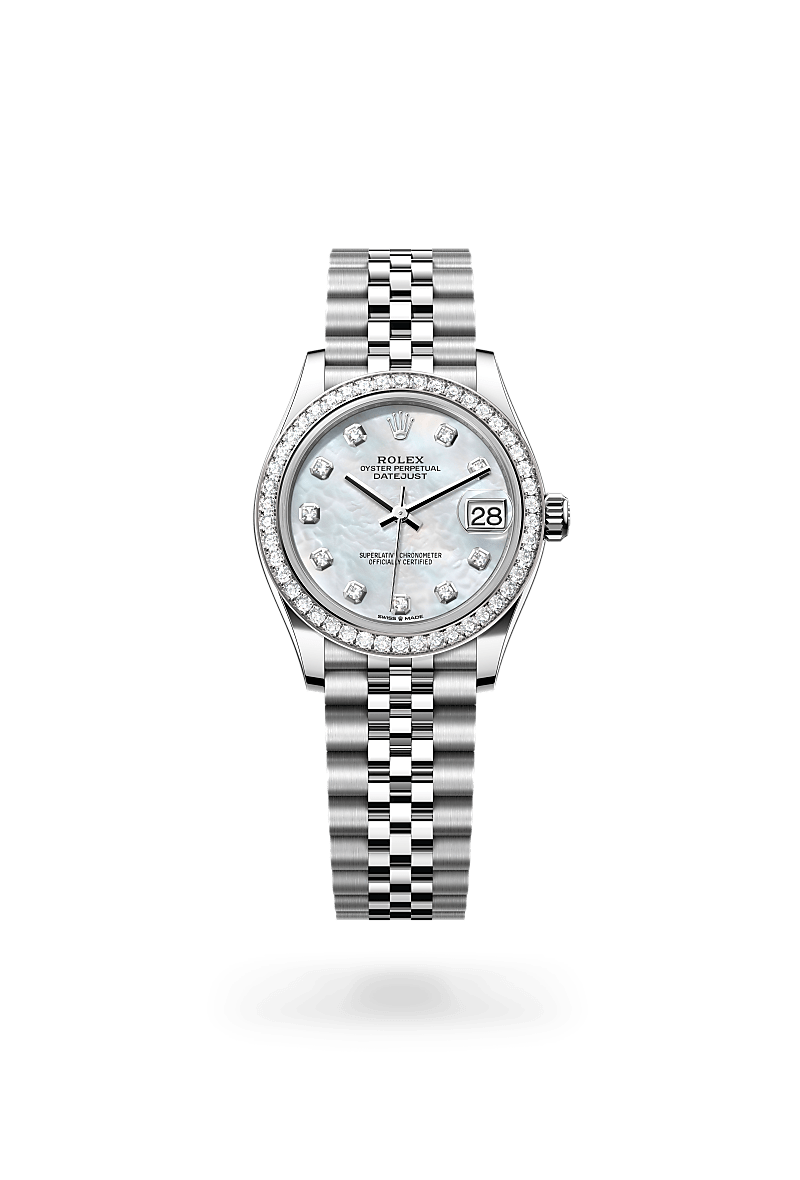Rolex Datejust 31 Herrenuhr (M278384RBR-0008) Oyster, 31 mm, Edelstahl Oystersteel und Weißgold mit Diamanten