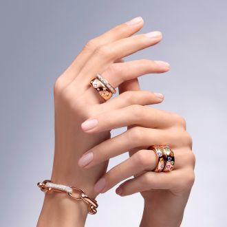 Iconica Rings and Bracelet on model