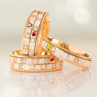 Ringe MEIN GLÜCK perlmutt-Mood