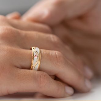 Ringe MEIN GLÜCK brillant getragen