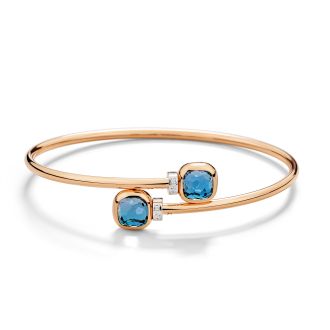 NUDO bracelet in rose gold with diamonds and London blue topaz by Pomellato (2) - Copie