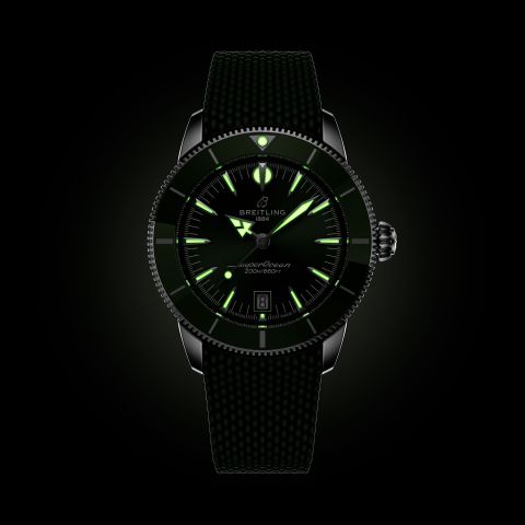 SuperOcean Heritage 42 B31 AB3111361L1S1 Green Rubber Night
